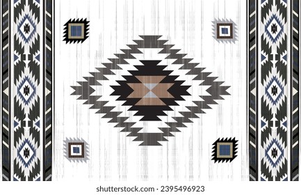 Navajo tribal vector seamless pattern. Native American ornament. Ethnic South Western decor style. Boho geometric ornament. Vector seamless pattern. Mexican blanket, rug. Woven carpet illustration.