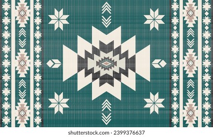 Navajo tribal vector seamless pattern. Native American ornament Oriental. Ethnic South Western decor style. Boho geometric ornament. Vector . Mexican blanket, rug. Woven carpet illustration