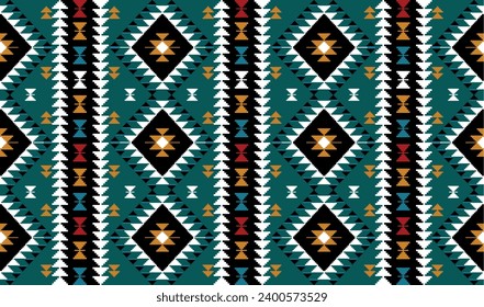 Navajo tribal vector seamless pattern. Native American ornament. Ethnic South Western decor style. Boho geometric ornament. Vector seamless pattern. M