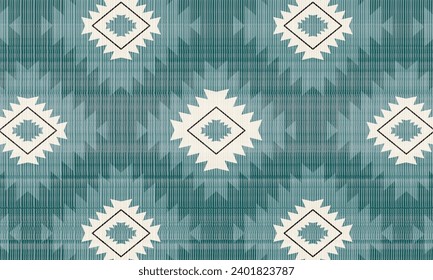 Navajo tribal vector seamless pattern. Native American ornament. Ethnic South Western decor style. Boho geometric ornament. Mexican blanket, rug. Woven