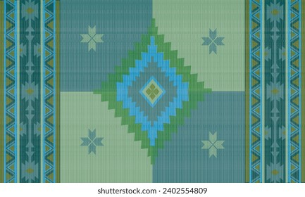 Navajo tribal vector seamless pattern. Native American ornament. Ethnic South Western decor style. Boho geometric ornament.  blanket, rug. Woven carpet