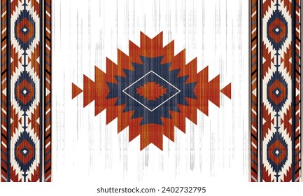 Navajo tribal vector seamless pattern. Native American ornament. Ethnic South Western decor style. Boho geometric ornament. blanket, rug. Woven carpet