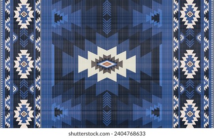 Navajo tribal vector seamless pattern. Native American ornament. Ethnic South Western decor style. Boho geometric ornament. blanket, rug. Woven carpet