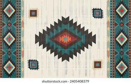 Navajo tribal vector seamless pattern. Native American ornament. Ethnic South Western decor style. Boho geometric ornament. blanket, rug. Woven carpet