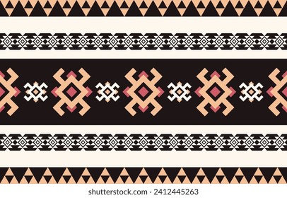 Navajo tribal vector seamless pattern. Native Indian ornament. Ethnic South Western decor style. Boho geometric ornament. Vector seamless pattern. Mexican blanket, rug. Woven carpet illustration.