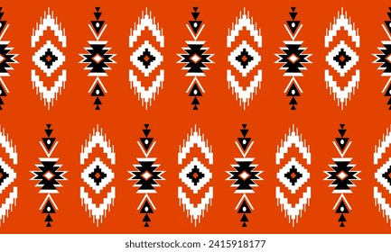 Navajo tribal vector seamless pattern. Native American ornament. Ethnic South Western decor style. Boho geometric ornament. Vector seamless pattern. Mexican blanket, rug. Woven carpet illustration