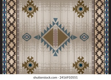 Navajo tribal vector seamless pattern. Native American ornament. Ethnic South Western decor style. Boho geometric ornament. Vector seamless pattern. Mexican blanket, rug. Woven carpet illustration