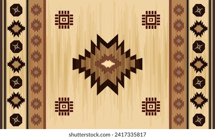 Navajo tribal vector seamless pattern. Native American ornament. Ethnic South Western decor style. Boho geometric ornament. blanket, rug. Woven carpet