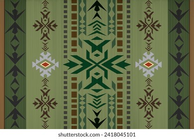 Navajo tribal vector seamless pattern. Native American ornament. Ethnic South Western decor style. Boho geometric ornament. Vector seamless pattern. Mexican blanket, rug. Woven carpet illustration