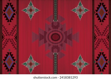 Navajo tribal vector seamless pattern. Native American ornament. Ethnic South Western decor style. Boho geometric ornament. Vector seamless pattern. Mexican blanket, rug. Woven carpet illustration