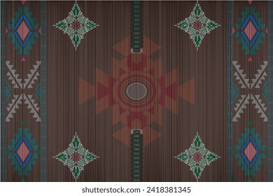 Navajo tribal vector seamless pattern. Native American ornament. Ethnic South Western decor style. Boho geometric ornament. Vector seamless pattern. Mexican blanket, rug. Woven carpet illustration