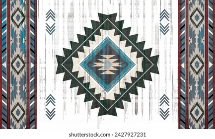 Navajo tribal vector seamless pattern. Native American ornament. Ethnic South Western decor style. Boho geometric ornament. Vector seamless pattern. blanket, rug. Woven carpet illustration,batis
