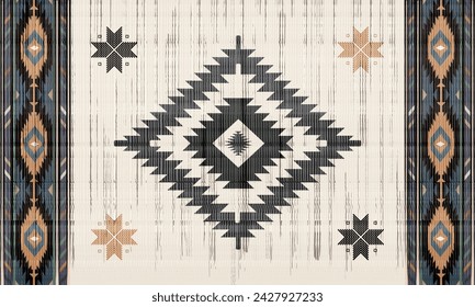 Navajo tribal vector seamless pattern. Native American ornament. Ethnic South Western decor style. Boho geometric ornament. Vector seamless pattern. blanket, rug. Woven carpet illustration,batis
