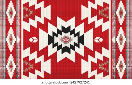 Navajo tribal vector seamless pattern. Native American ornament. Ethnic South Western decor style. Boho geometric ornament. Vector seamless pattern. blanket, rug. Woven carpet illustration,batis
