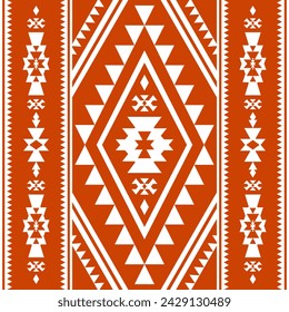 Navajo tribal vector seamless pattern. Native American ornament. Ethnic South Western decor style. Boho geometric ornament. Vector seamless pattern. Mexican blanket, rug. Woven carpet illustration.