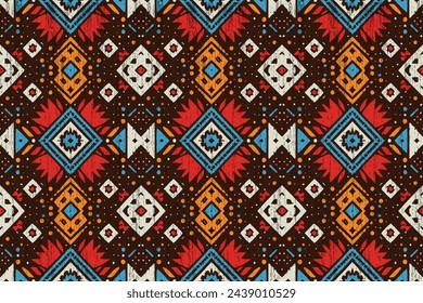 Navajo tribal vector seamless pattern. Native American ornament. Ethnic South Western decor style. Boho geometric ornament. Vector seamless pattern. Mexican blanket, rug. Woven carpet illustration