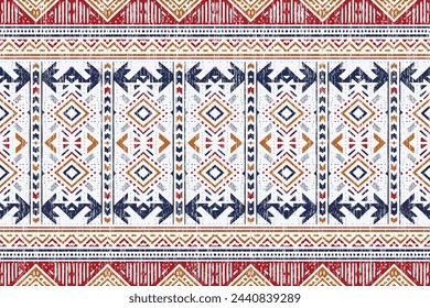 Navajo tribal vector seamless pattern. Native American ornament. Ethnic South Western decor style. Boho geometric ornament. Vector seamless pattern. Mexican blanket, rug. Woven carpet illustration