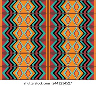 Navajo tribal vector seamless pattern. Native Indian ornament. Ethnic South Western decor style. Boho geometric ornament. Vector seamless pattern. Mexican blanket, rug. Woven carpet illustration color