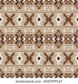 Navajo tribal vector seamless pattern. Native American ornament. Ethnic South Western decor style. Boho geometric ornament. Vector seamless pattern. Mexican blanket, rug. Woven carpet illustration