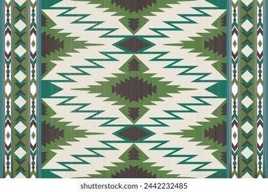 Navajo tribal vector seamless pattern. Native American ornament. Ethnic South Western decor style. Boho geometric ornament. Vector seamless pattern. Mexican blanket, rug. Woven carpet illustration