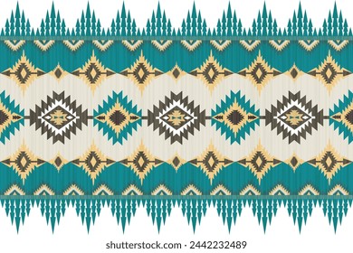 Navajo tribal vector seamless pattern. Native American ornament. Ethnic South Western decor style. Boho geometric ornament. Vector seamless pattern. Mexican blanket, rug. Woven carpet illustration