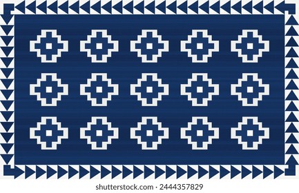 Patrón sin fisuras de Vector tribal navajo. Adorno nativo americano. Estilo étnico de decoración suroccidental. Adorno geométrico boho. manta, alfombra. Alfombra tejida