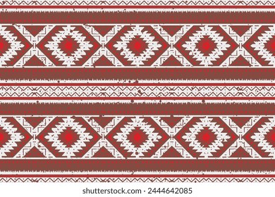 Navajo tribal vector seamless pattern. Native American ornament. Ethnic South Western decor style. Boho geometric ornament. Vector seamless pattern. Mexican blanket, rug. Woven carpet illustration