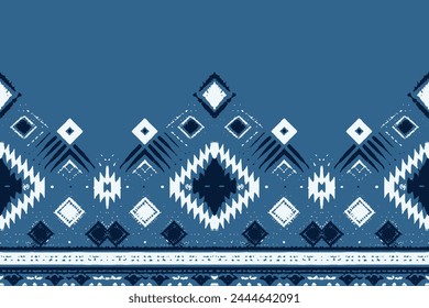 Navajo tribal vector seamless pattern. Native American ornament. Ethnic South Western decor style. Boho geometric ornament. Vector seamless pattern. Mexican blanket, rug. Woven carpet illustration