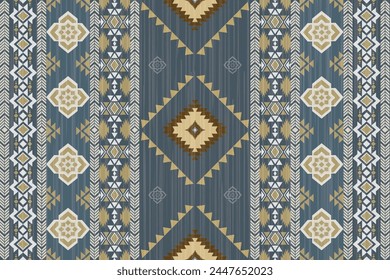 Navajo tribal vector seamless pattern. Native American ornament. Ethnic South Western decor style. Boho geometric ornament. Vector seamless pattern. Mexican blanket, rug. Woven carpet illustration.