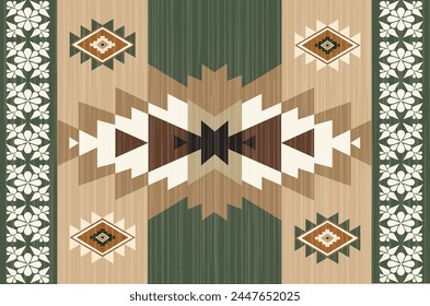 Navajo tribal vector seamless pattern. Native American ornament. Ethnic South Western decor style. Boho geometric ornament. Vector seamless pattern. Mexican blanket, rug. Woven carpet illustration.