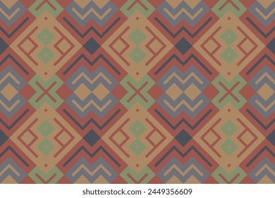Navajo tribal vector seamless pattern. Native American ornament. Ikat Ethnic South Western deco style. Boho geometric ornament. Vector seamless pattern. Mexican blanket, rug. Woven carpet.