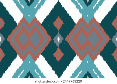 Navajo tribal vector seamless pattern. Native American ornament. Ikat Ethnic South Western deco style. Boho geometric ornament. Vector seamless pattern. Mexican blanket, rug. Woven carpet.