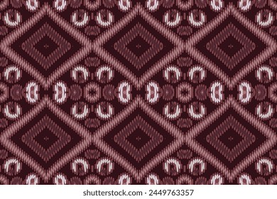 Navajo tribal vector seamless pattern. Native American ornament. Ikat Ethnic South Western deco style. Boho geometric ornament. Vector seamless pattern. Mexican blanket, rug. Woven carpet.