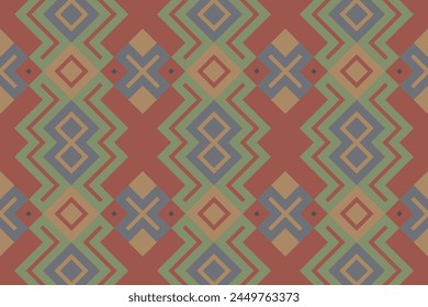 Navajo tribal vector seamless pattern. Native American ornament. Ikat Ethnic South Western deco style. Boho geometric ornament. Vector seamless pattern. Mexican blanket, rug. Woven carpet.
