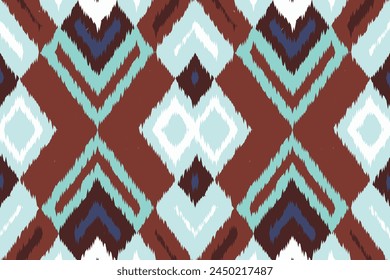 Navajo tribal vector seamless pattern. Native American ornament. Ikat Ethnic South Western deco style. Boho geometric ornament. Vector seamless pattern. Mexican blanket, rug. Woven carpet.