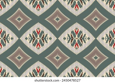 Navajo tribal vector seamless pattern. Native American ornament. Ikat Ethnic South Western deco style. Boho geometric ornament. Vector seamless pattern. Mexican blanket, rug. Woven carpet.