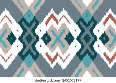 Navajo tribal vector seamless pattern. Native American ornament. Ikat Ethnic South Western deco style. Boho geometric ornament. Vector seamless pattern. Mexican blanket, rug. Woven carpet.