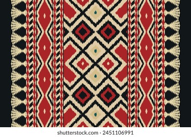 Navajo tribal vector seamless pattern. Native American ornament. Ikat Ethnic South Western deco style. Boho geometric ornament. Vector seamless pattern. Mexican blanket, rug. Woven carpet.