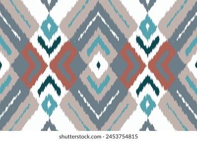 Navajo tribal vector seamless pattern. Native American ornament. Ikat Ethnic South Western deco style. Boho geometric ornament. Vector seamless pattern. Mexican blanket, rug. Woven carpet.