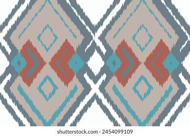 Navajo tribal vector seamless pattern. Native American ornament. Ikat Ethnic South Western deco style. Boho geometric ornament. Vector seamless pattern. Mexican blanket, rug. Woven carpet.