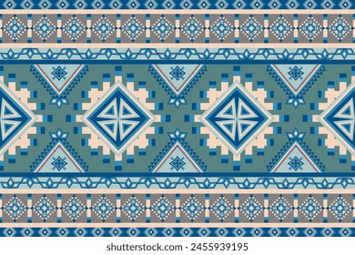 Navajo tribal vector seamless pattern, Native American Indian ornament, Ethnic Southwestern decor style, Boho, Mexican, blanket, rug. Woven carpet illustration, tribe, Aztec, stripe, boho, traditional