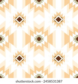 Navajo tribal vector seamless pattern. Native American ornament. Ethnic South Western decor style. Boho geometric ornament. Vector seamless pattern. Mexican blanket, rug. Woven carpet illustration.