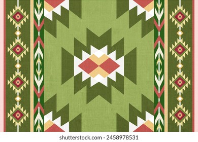 Navajo tribal vector seamless pattern. Native American ornament. Ethnic South Western decor style. Boho geometric ornament. Vector seamless pattern. Mexican blanket, rug. Woven carpet illustration