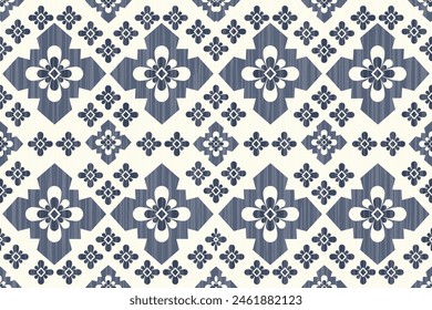 Navajo tribal vector seamless pattern. Native American ornament. Ethnic South Western decor style. Ikat Boho geometric ornament. Vector seamless pattern. Mexican blanket, rug. Woven carpet 