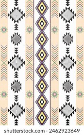 Navajo tribal vector seamless pattern. Native American ornament. Ethnic South Western decor style. Boho geometric ornament. Vector seamless pattern. Mexican blanket, rug. Woven carpet illustration