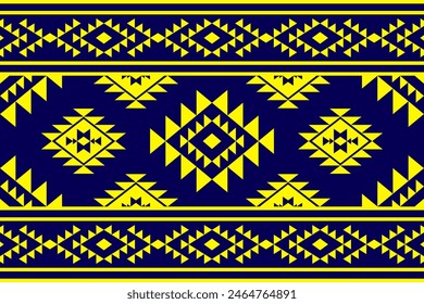 Navajo tribal vector seamless pattern. Native American ornament. Ethnic South Western decor style. Boho geometric ornament. Vector seamless pattern. Mexican blanket, rug. Woven carpet illustration.