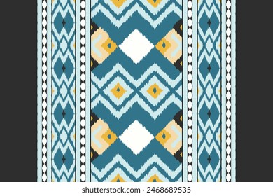 Navajo tribal vector seamless pattern. Native American ornament. Ikat Ethnic South Western style. Boho geometric ornament. Vector seamless pattern. Mexican blanket, rug. Woven carpet illustration.