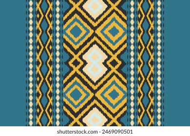 Navajo tribal vector seamless pattern. Native American ornament. Ikat Ethnic South Western style. Boho geometric ornament. Vector seamless pattern. Mexican blanket, rug. Woven carpet illustration.