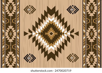 Navajo tribal vector seamless pattern. Native Indian ornament. Ethnic South Western decor style. Boho geometric ornament. Vector seamless pattern. Mexican blanket, rug. Woven carpet illustration.