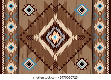 Navajo tribal vector seamless pattern. Native Indian ornament. Ethnic South Western decor style. Boho geometric ornament. Vector seamless pattern. Mexican blanket, rug. Woven carpet illustration.